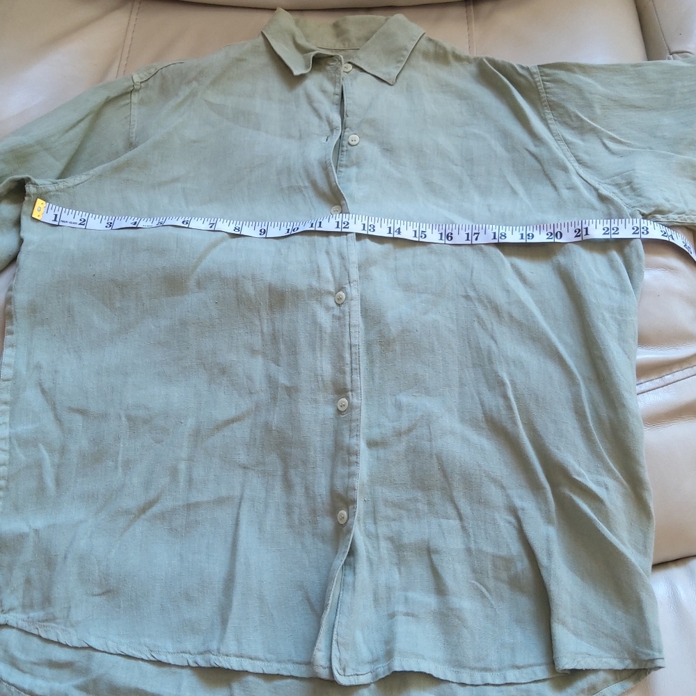 120% Lino green linen shirt EU size 42 - Picture 10 of 10
